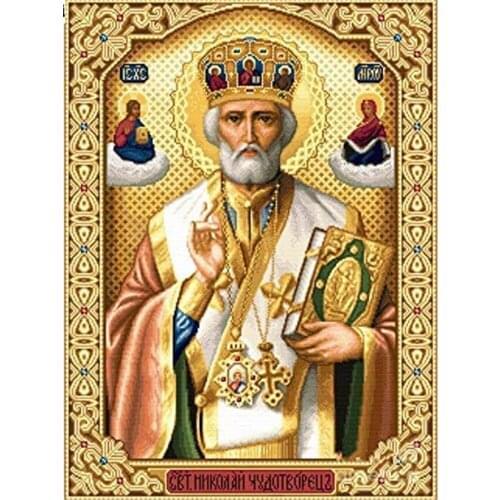 Region Orthodox Icon DIY 11CT Embroidery Cross Stitch Kits Craft Needlework Set Cotton Thread Printed Canvas Home Design