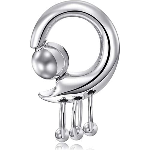 Pussy piercing 8G PA Ring Captive Bead Rings Dangle Spring Action CBR Monster Screwball Body Piercing Rings Surgical Steel