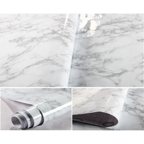 Beibehang Thick waterproof pvc oil proof imitation marble pattern wall paper suitable for window sill wardrobe cabinet wallpaper