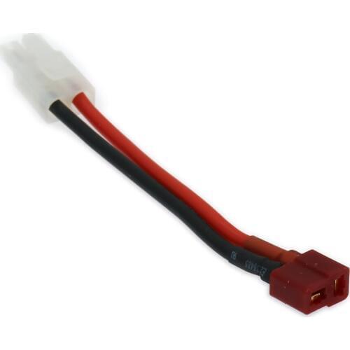 RCAWD 1PC 80mm Male Tamiya And Female T Plug(Deans Style) Connector Silicone Cable 14awg For Lipo Battery Charger RCAWD