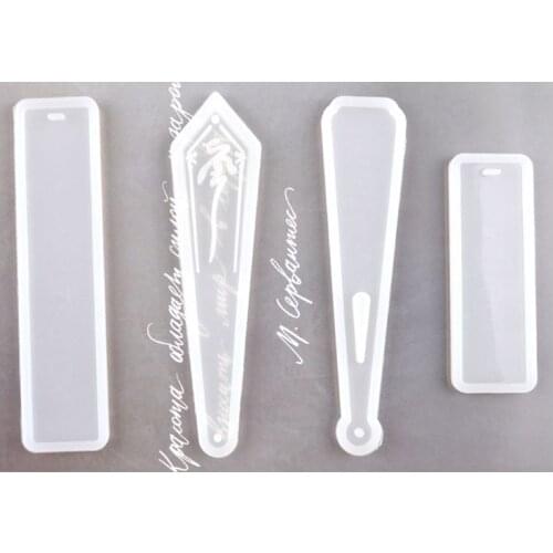 Handmade Token Bookmark Mould Rectangle Bookmark Silicone Mold Epoxy Resin Casting Molds Art Craft Tools Jewelry Making