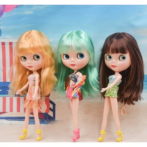 Blyth Doll BJD, Neo Blyth Doll Customized Shiny Face Dolls Can Changed Makeup and Dress DIY, Reburn Dolls Toys for Children Gift