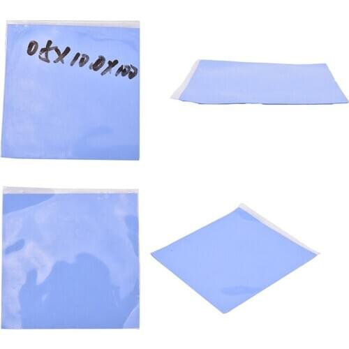 Blue GPU CPU Heatsink Cooling Thermal Conductive Silicone Pad100mmx100mmx0.5mm