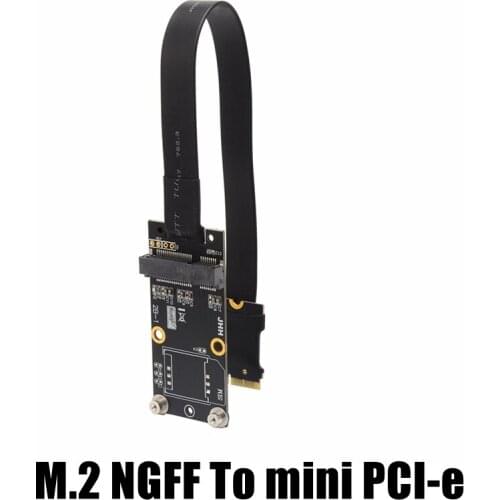 MPCIe to M.2 key A.E. extension cable , mini pcie mPCI-e Card to NGFF M2 A.E. slot extension adapter cable Customized Length