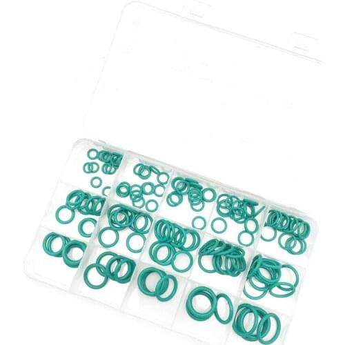 Fluororubber FKM Green O-Ring Gasket Acid-Base High Temperature Oil Resistance Ring Multi-Size Maintenance Box Set