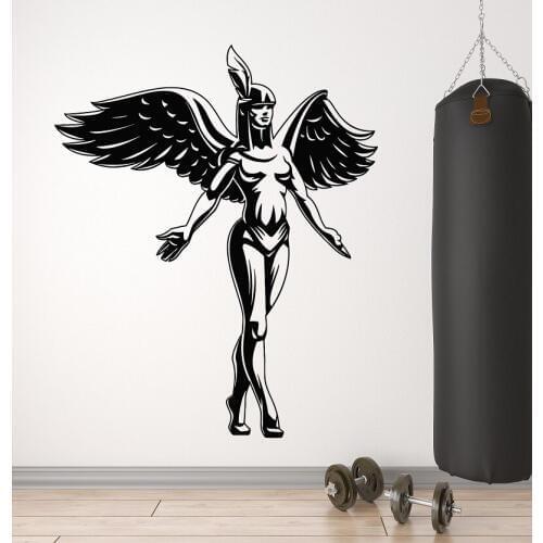 Vinyl Decal Christian Goddess Angel Wings Religion Christianity Religious Living room bedroom home decor Wall Sticker 2CB7