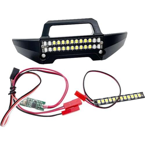 Rear Bumper w/ Light & Front Light Bar Set for MAXX RC Car Truck Model Parts