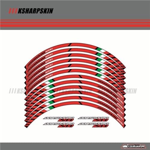 12 X Thick Edge Outer Rim Sticker Stripe Wheel Decals FOR APRILIA Dorsoduro 1200 17