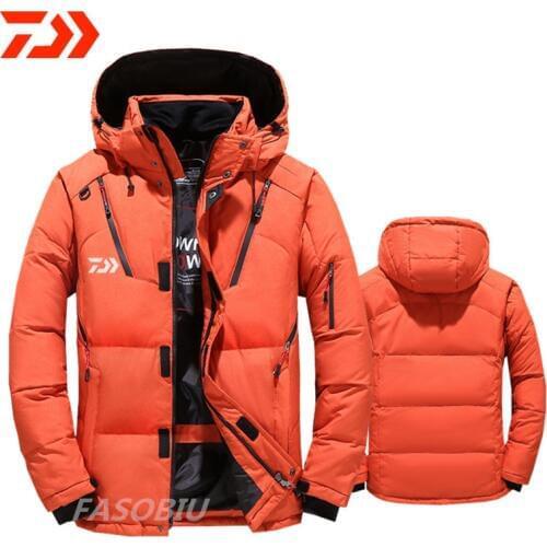 2021 Daiwa Jacket Mens Velvet Fishing Clothes Thicken Thermal Zipper Outdoor and Fishing Jacket Daiwa Winter Fishing Clothing