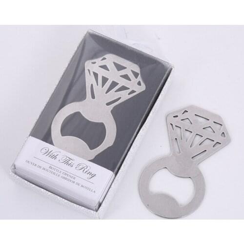 25 Pieces/lot) Unique Wedding gift of Sparkle and Diamond Bottle Opener Favors For Wedding anniversary favors and Bridal shower