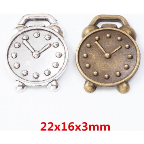 35 pieces of retro metal zinc alloy clock pendant for DIY handmade jewelry necklace making 7672