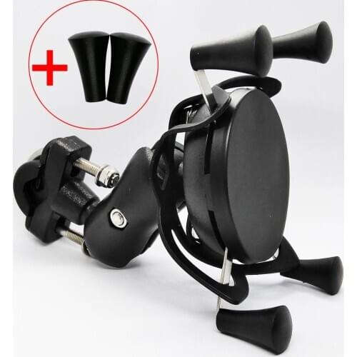 Motorcycle Bicycle Handle Bar Rail Mount Bar Mount Clamp Phone Holder Stand for 4-6 inch Cell Phone and GPS