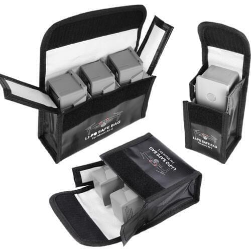 For DJI Mavic Air 2 Accessories Lipo Fireproof Case Explosion-proof Battery Storage Case Mavic Air 2 Drone Battery Safty Bag