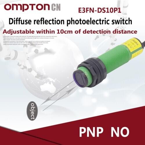 E3FN-DS10P1 Diffuse reflection phoyoelectric switch Adjustable within 10cm of detection distance