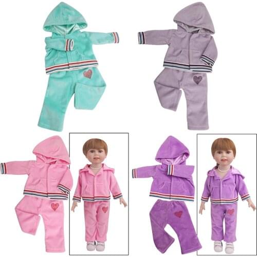 Cute Casual Doll Clothes Outfits Set for 18 Inch American Doll Accessory