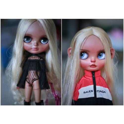 Blyth girl Customized doll Dark skin girl doll with jointed body NO.20200224-2