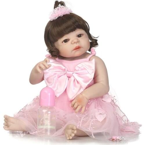 NPKCOLLECTION reborn gender gril dolls soft real gentle touch full vinyl silicone body bebe toys for kids on Christmas