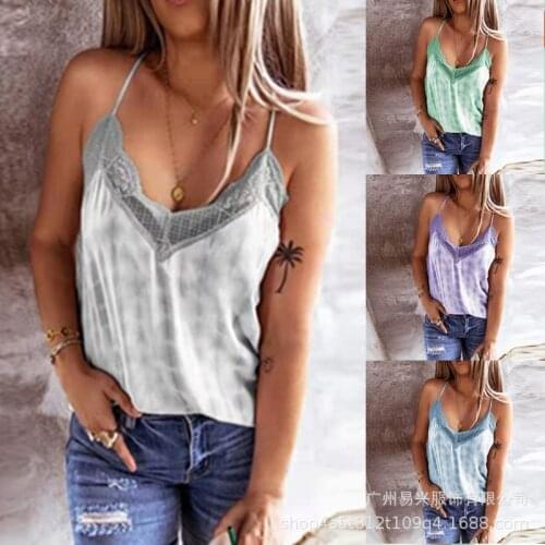 Summer Women Lace Tank Tops Vest Blouse Female Casual Crop Camisole Top Sexy Lace Solid Backless Vest Sexy Strap Lady