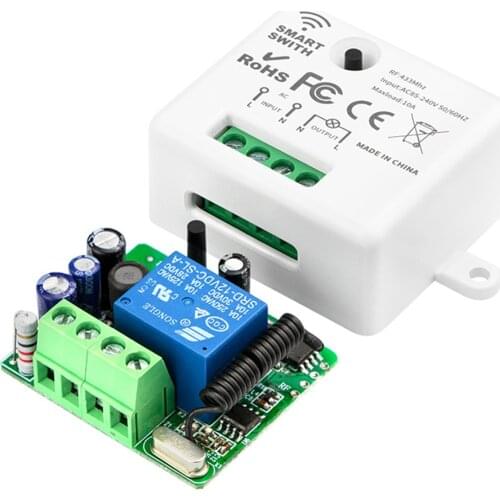 Mini Module WIFI Tuya Smart Light Switch Wall Panel Push Button Switch 433MHZ Wireless Electrical Home Remote Control 220V 10A