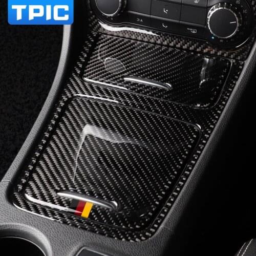 TPIC Carbon Fiber Central Control Panel Stickers Decoration Trim Car Covers For Mercedes A Class CLA GLA 2013-2018 Accessories