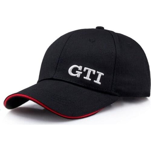 New Fashion High Quality Baseball Cap for GTI Letter Embroidery Casual Hat Man Woman Racing Car logo Black Cotton Sport hats F