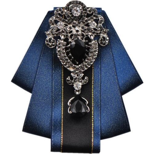 New Free Shipping casual Mens male man 2019 high-end shirt bow tie male wedding groom black collar flower retro