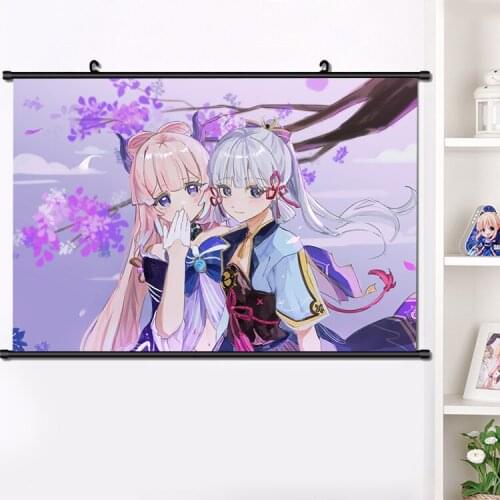 NEW Anime Genshin Impact Sangonomiya Kokomi HD Wall Scroll Painting Beautiful Girls Persona Poster Collectible Art Gift 40*60cm