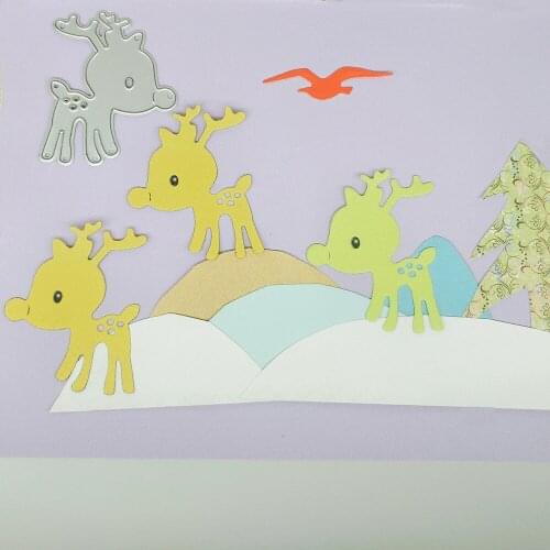 Christmas lovely deer metal cutting mold Christmas gift collection photo album card DIY decoration form