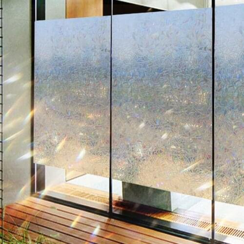 45X100cm Window Glass Film Irregular Texture No Glue Sunscreen Window Stickers Wall Mirror Stickers Home Decor Supplies