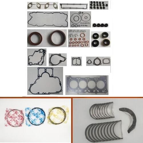 Complete repair Overhaul engine full gasket set kit crankshaft connecting rod bearing piston ring for Kubota engine: V2607