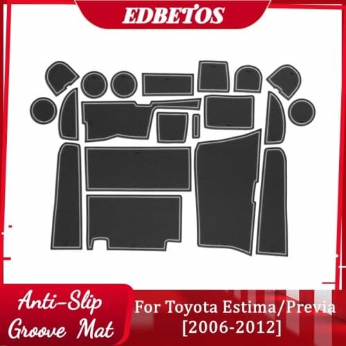 For Toyota Estima Previa 2006 2007 2008 2009 2010 2011 2012 Interior Door Pad/Cup Non-Slip Mats Car Product Acccessories