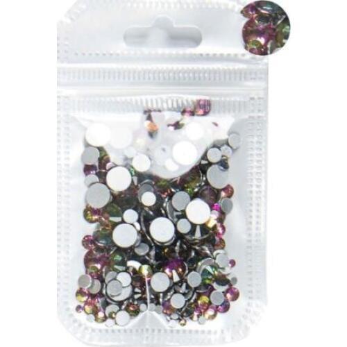 Rainbow crystal rhinestones for nail art 400pcs Mix Sizes Nail Art Crystal Rhinestone Flatback 3D Glass Non Hot Fix Rhinestones