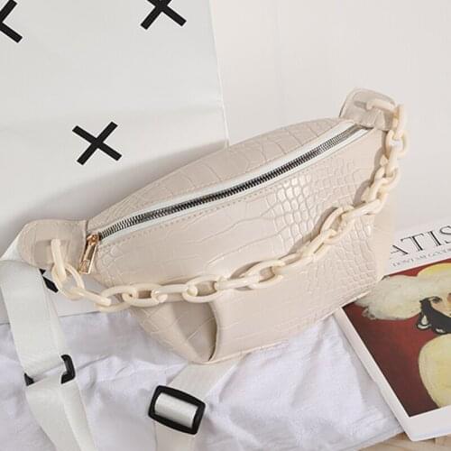 Women Crocodile pattern Solid color soft leather belt bag fashion women crossbody bag alligator pattern purse 2020 new