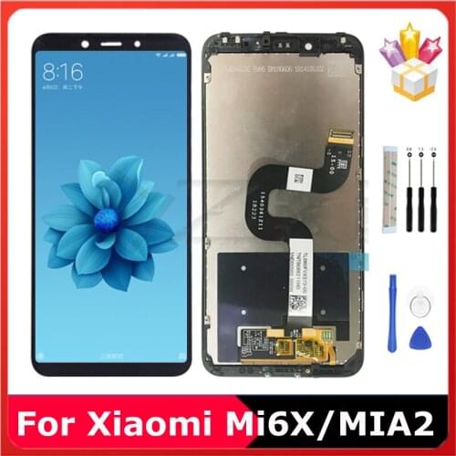 For Xiaomi MI 6X LCD Digiziter Display Replacement Parts For XiaoMi Mi A2 MIA2 LCD Full Touch Screen Assembly With Repair Tools