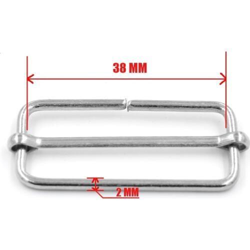 10 pieces/lot)38mm nickel wire buckle .Rectangle Circle. bag accessories. Metal adjustment Rings djust the buckle