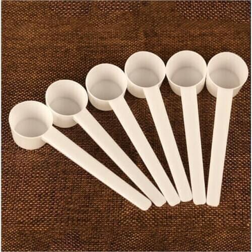 1000 pcs/lot Professional White Plastic 5 Gram 5g Scoops/Spoons For Food/Milk/Washing Powder/Medicine Measuring 5.0