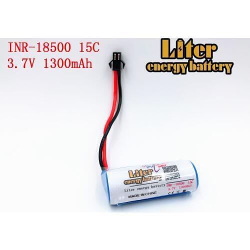 18500 3.7V 1300mAh 15c Lipo Battery For S900 FT008 Remote control helicopter/Boat 3.7 v Li-po batteries for Toy Battery SM Plug