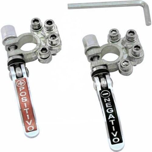 2pcs Automotive Battery Terminal Connector Tin-Plated Brass Connector Main Cable Terminal Disconnected Terminal Closed Connecto