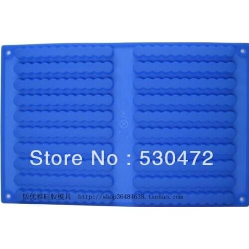 20 hole Twisted strip/wavy silicone Cake Mold Biscuit mould Chocolate mold 26.5*17.5*1cm kitchen tools