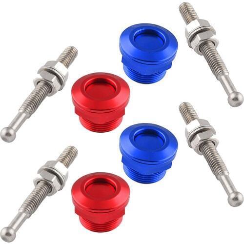 4x Solid Push Button Quick Release Bonnet Hood Pins Lock Latch