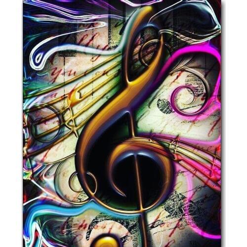 5D DIY diamond Painting Cross Stitch Music note full square /Round Diamond Embroidery Mosaic Home Decoration Gift WG1644