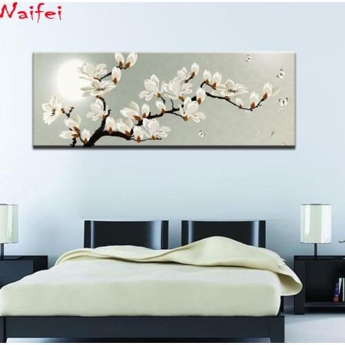 Diamond Painting Full Square/Round Diamond Springtime Magnolia Flower Pattern Embroidery Cross Stitch 5D Rhinestone Painting