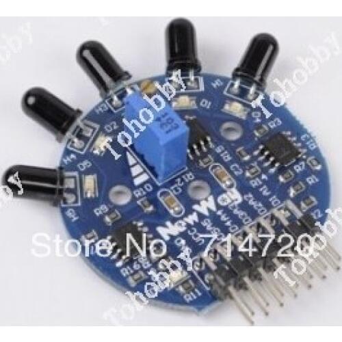 Free Shipping High precision 5-channel flame sensor module analog & digital display