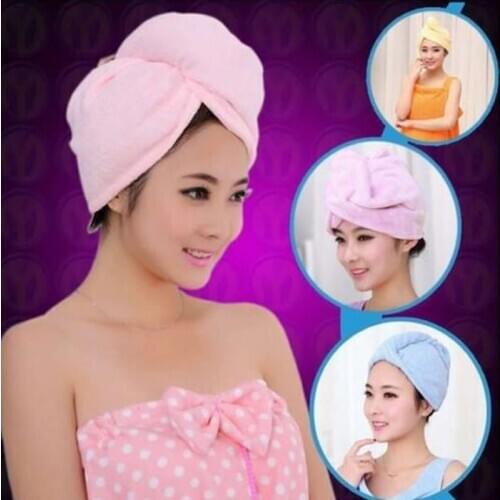 Quick Dry Microfiber Towel Hair Magic Drying Turban Wrap Hat Cap Spa Bathing Hot X7YB