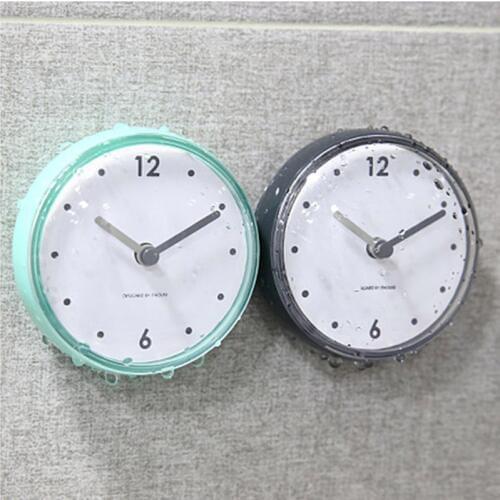 Creative Bathroom Waterproof Suction Wall Clock 2019 New Arrival Plastic Quartz Clocks Home Decor Horloge Murale Gifts Hot Sales