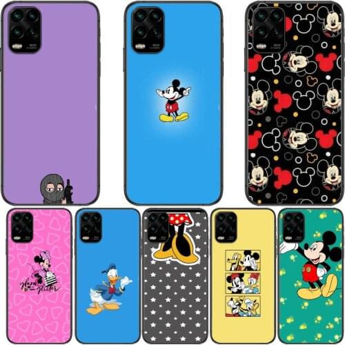 Black pink soft cover catoon cartoon Phone Case For XiaoMi Redmi Note 10 9 9S 8 7 6 5 A Pro T Y1 Black Cover Silicone Back Pre s