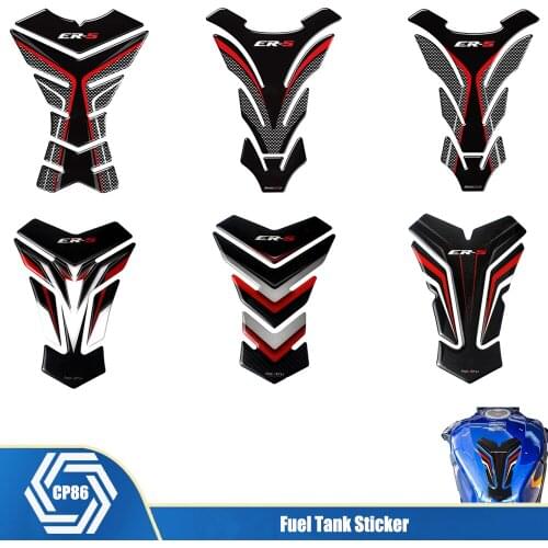 For KAWASAKI ER 5 ER5 ER-5 3D Carbon Fiber Motorcycle Sticker Gas Fuel Oil Tank Pad Protective Case