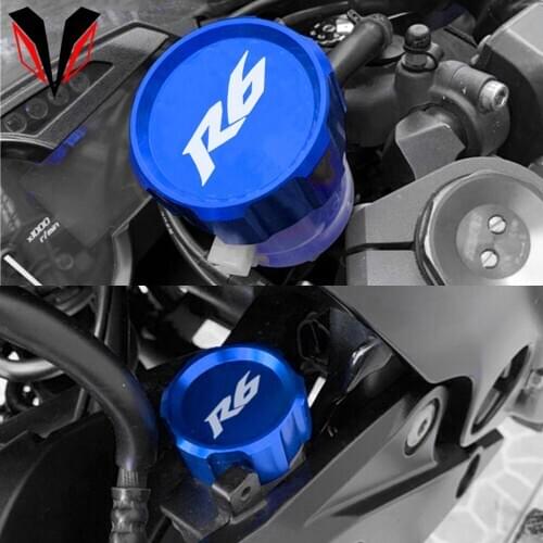 For Yamaha R6 YZF-R6 YZF R6 2007 2000-2020 2019 Motorcycle CNC Aluminum Rear & Front Brake Reservoir Fluid Cylinder Cover