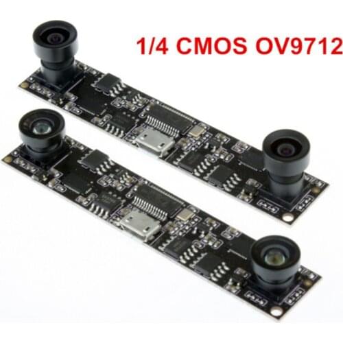 ELP HD 720P USB camera board MJPEG 30fps 1280*720 CMOS OV9712 USB video surveillance camera module with 45 degree Dual lens
