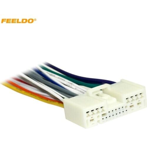 FEELDO Car Audio Radio 24Pin Male Wiring Harness Adapter for Mazda 3/5/6/CX-4/CX-5 Aftermarket Audio Stereo Wire Plug Cable